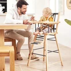 New Combelle Chaise haute traditionnelle André hybride anthracite