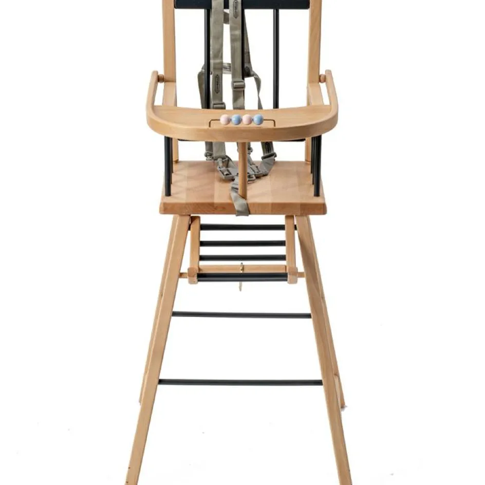 New Combelle Chaise haute traditionnelle André hybride anthracite