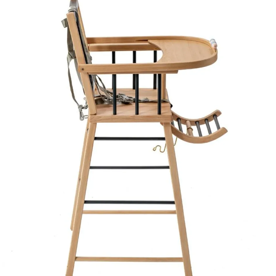 New Combelle Chaise haute traditionnelle André hybride anthracite