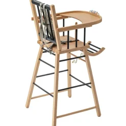 New Combelle Chaise haute traditionnelle André hybride anthracite