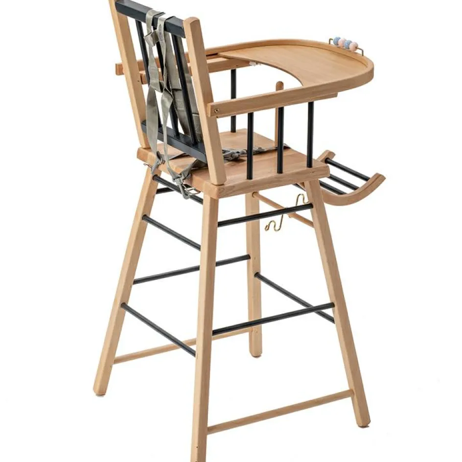 New Combelle Chaise haute traditionnelle André hybride anthracite