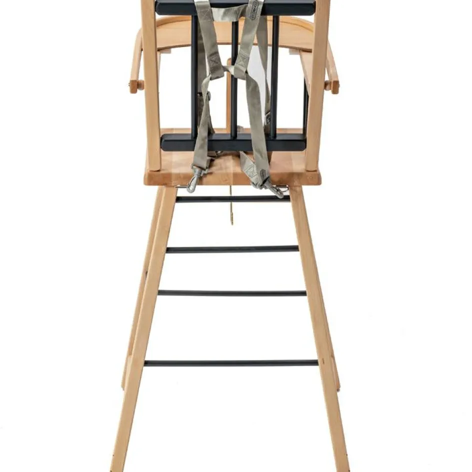 New Combelle Chaise haute traditionnelle André hybride anthracite