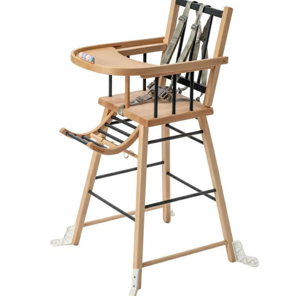 New Combelle Chaise haute traditionnelle André hybride anthracite