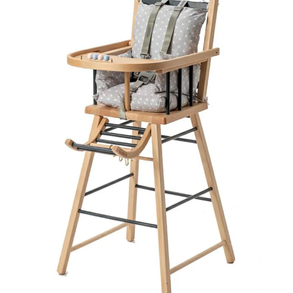 New Combelle Chaise haute traditionnelle André hybride anthracite