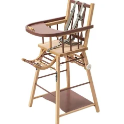 Chaise haute transformable Marcel hybride vieux rose|Combelle New