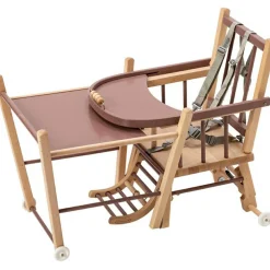 Chaise haute transformable Marcel hybride vieux rose|Combelle New