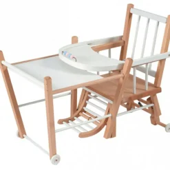 New Combelle Chaise haute transformable Marcel hybride blanc