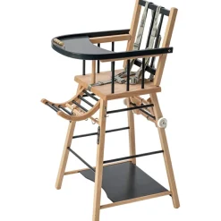 Sale Combelle Chaise haute transformable Marcel hybride anthracite