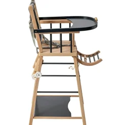 Sale Combelle Chaise haute transformable Marcel hybride anthracite