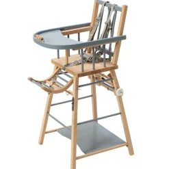 Discount Combelle Chaise haute transformable Marcel hybride bleu gris