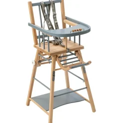 Discount Combelle Chaise haute transformable Marcel hybride bleu gris