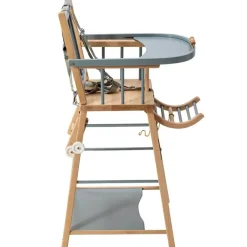 Discount Combelle Chaise haute transformable Marcel hybride bleu gris