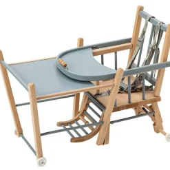 Discount Combelle Chaise haute transformable Marcel hybride bleu gris