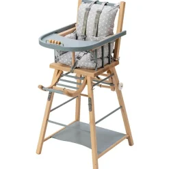 Discount Combelle Chaise haute transformable Marcel hybride bleu gris