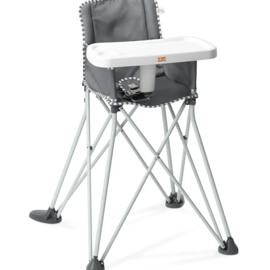 Clearance Bright Starts Chaise haute ultra compacte Pop'N Dine Gris - Reconditionné