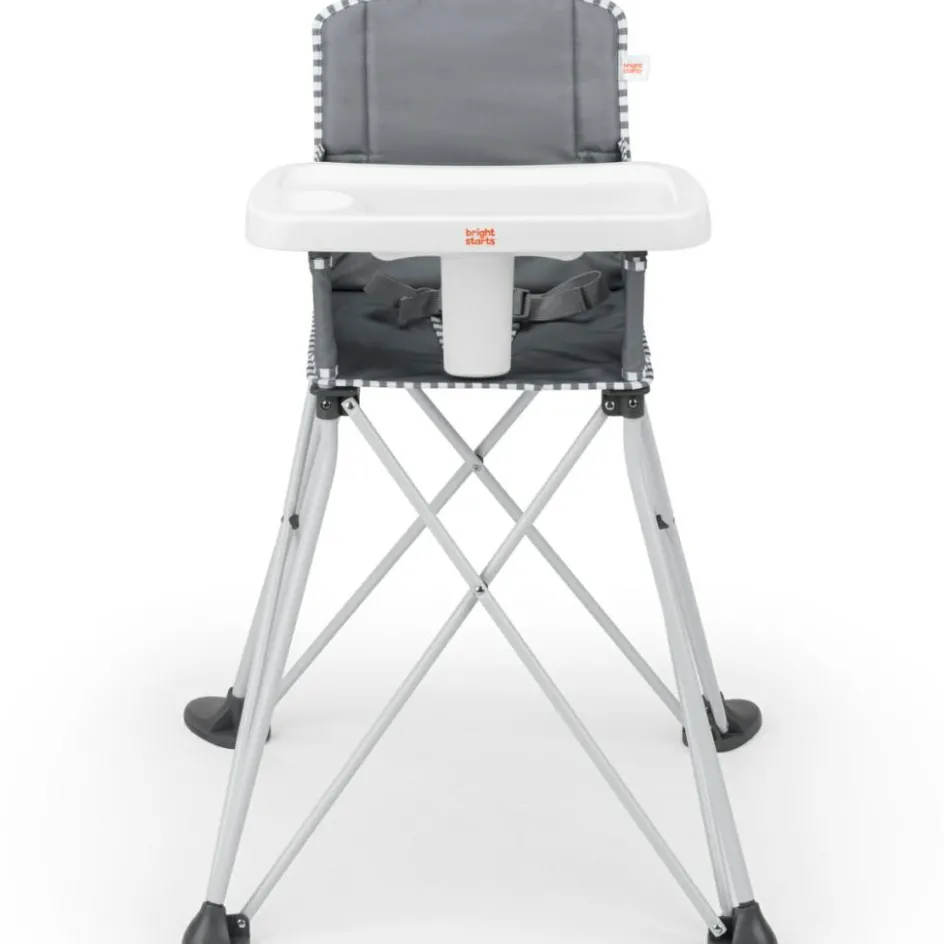 Clearance Bright Starts Chaise haute ultra compacte Pop'N Dine Gris - Reconditionné