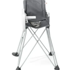 Clearance Bright Starts Chaise haute ultra compacte Pop'N Dine Gris - Reconditionné