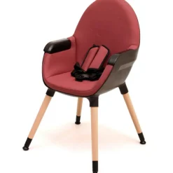 Chaise haute évolutive Confort noir et bordeaux|AT4 Hot