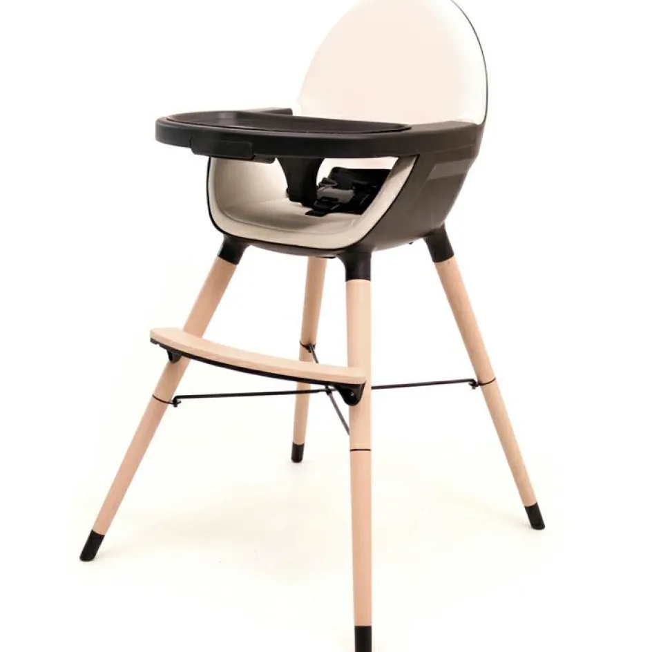 Clearance AT4 Chaise haute évolutive Essentiel plus noir et sable