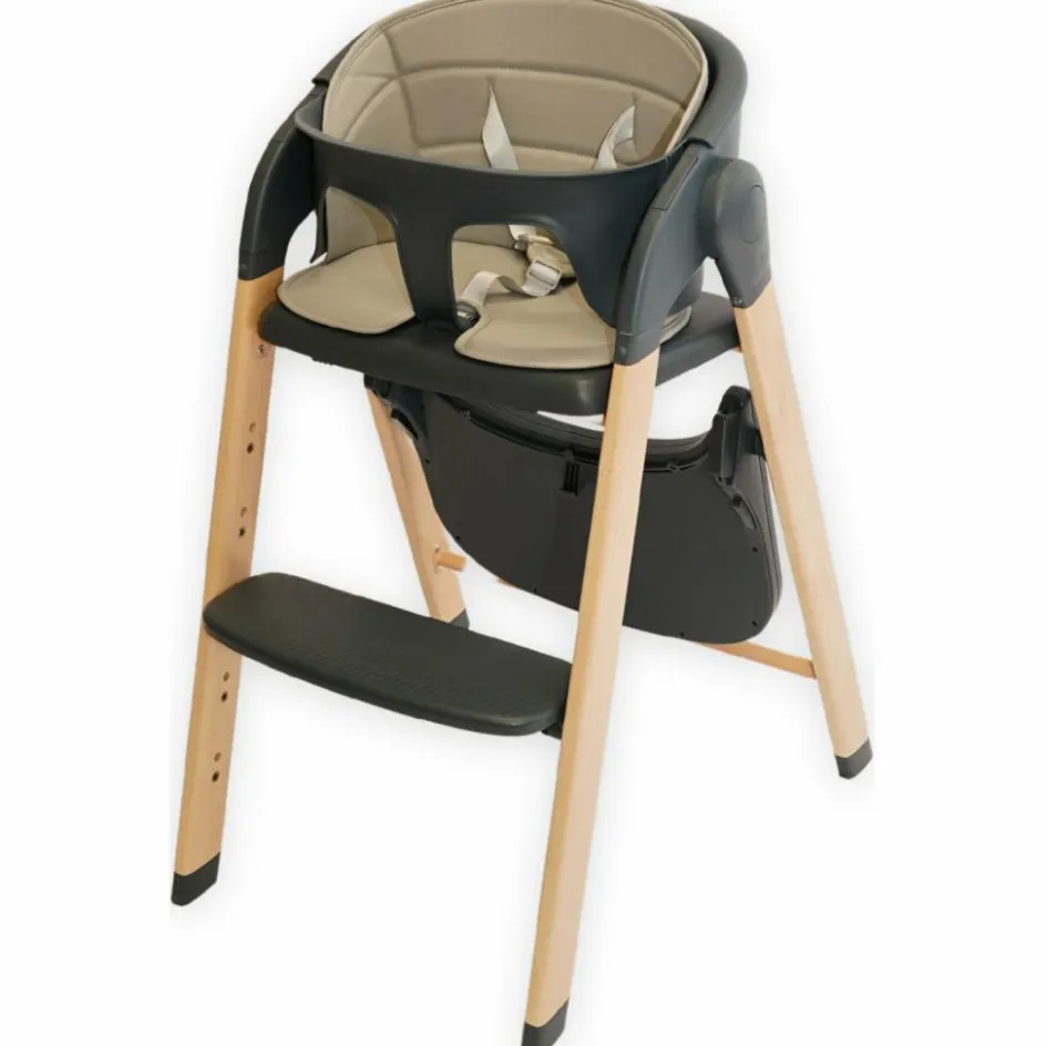 Bo Jungle Chaise haute évolutive Grow With Me gris