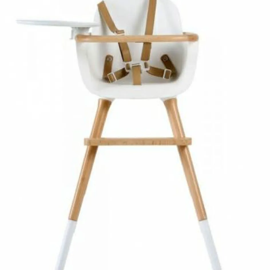 Outlet Micuna Chaise haute évolutive Ovo Luxe one avec harnais beige