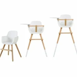 Outlet Micuna Chaise haute évolutive Ovo Luxe one avec harnais beige