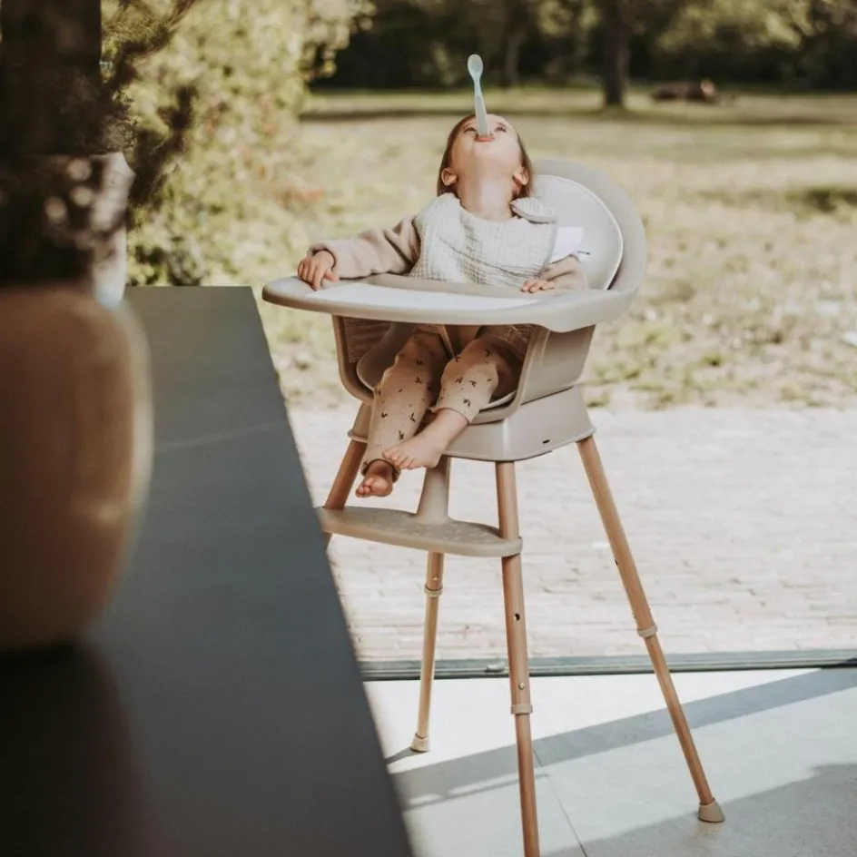 Chaise haute évolutive Ultimo 3 Luxe Argile-Naturel|Quax Discount