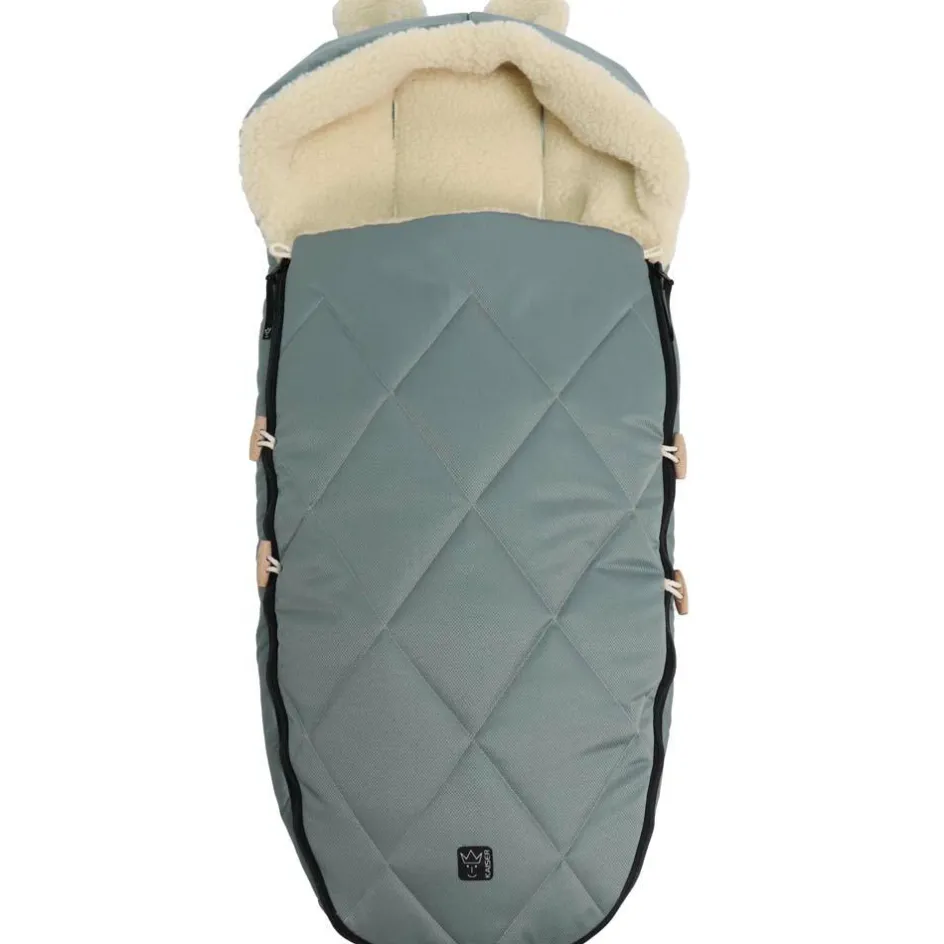 Chancelière capuche souris en laine vert (6-36 mois)|Kaiser Clearance