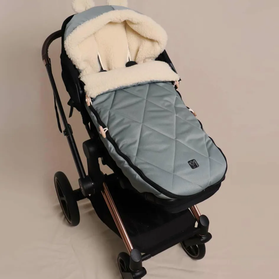 Chancelière capuche souris en laine vert (6-36 mois)|Kaiser Clearance