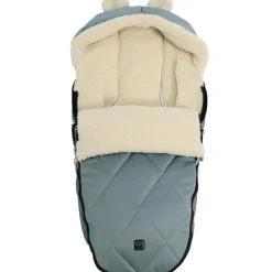 Chancelière capuche souris en laine vert (6-36 mois)|Kaiser Clearance