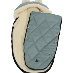 Chancelière capuche souris en laine vert (6-36 mois)|Kaiser Clearance