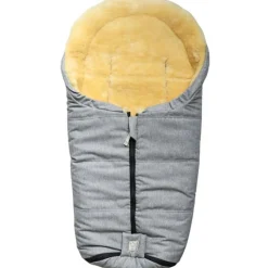 Chancelière pour siège-auto bébé en peau d'agneau NAADJA gris clair|Kaiser Best