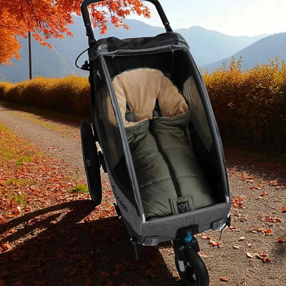 Chancelière thermique pour poussette SANDY kaki et camel|Kaiser Clearance