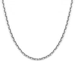 Chaîne forçat 43-45 cm (or blanc 375°)|Lucas Lucor Discount
