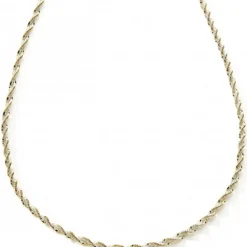 Chaîne torsadée argenté et jaune 42 cm (argent)|Baby bijoux Best