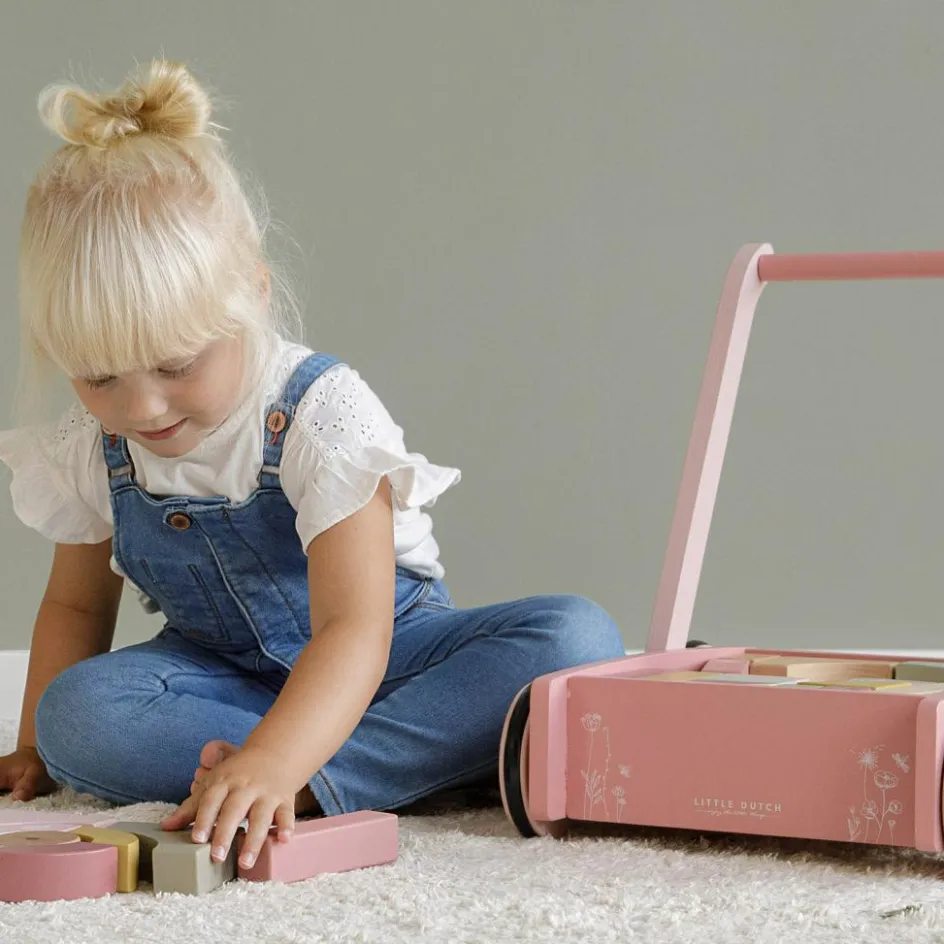 Outlet Little Dutch Chariot de marche avec blocs de construction Wild Flowers