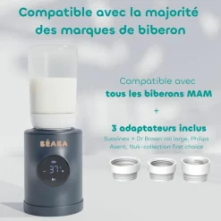 Chauffe-biberon Nomad Milk Night Blue + 3 adaptateurs|Béaba Hot