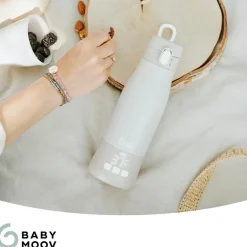 Chauffe-biberon nomade Moov & Feed Minéral Sable|Babymoov Hot