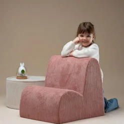 Chauffeuse Cloud Pink Mouse velours côtelé|Wigiwama New