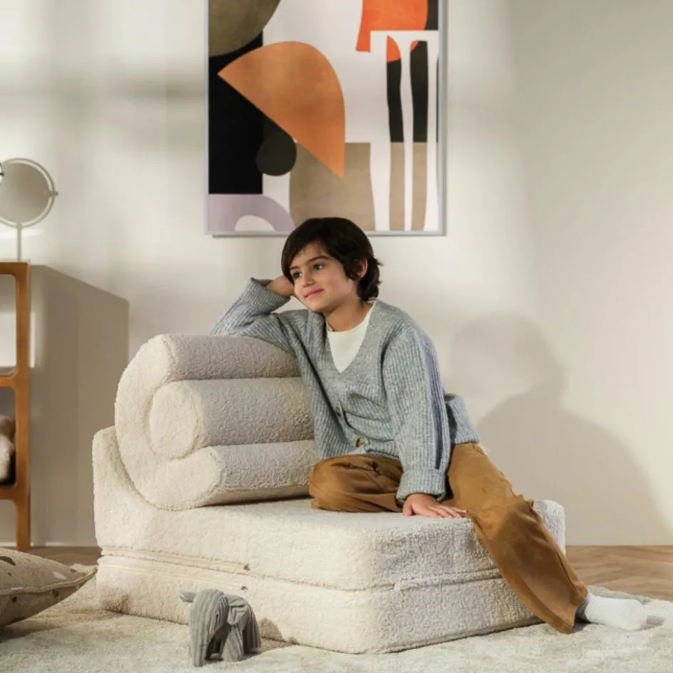 Chauffeuse Flipster Cream White molletonné|Wigiwama Outlet