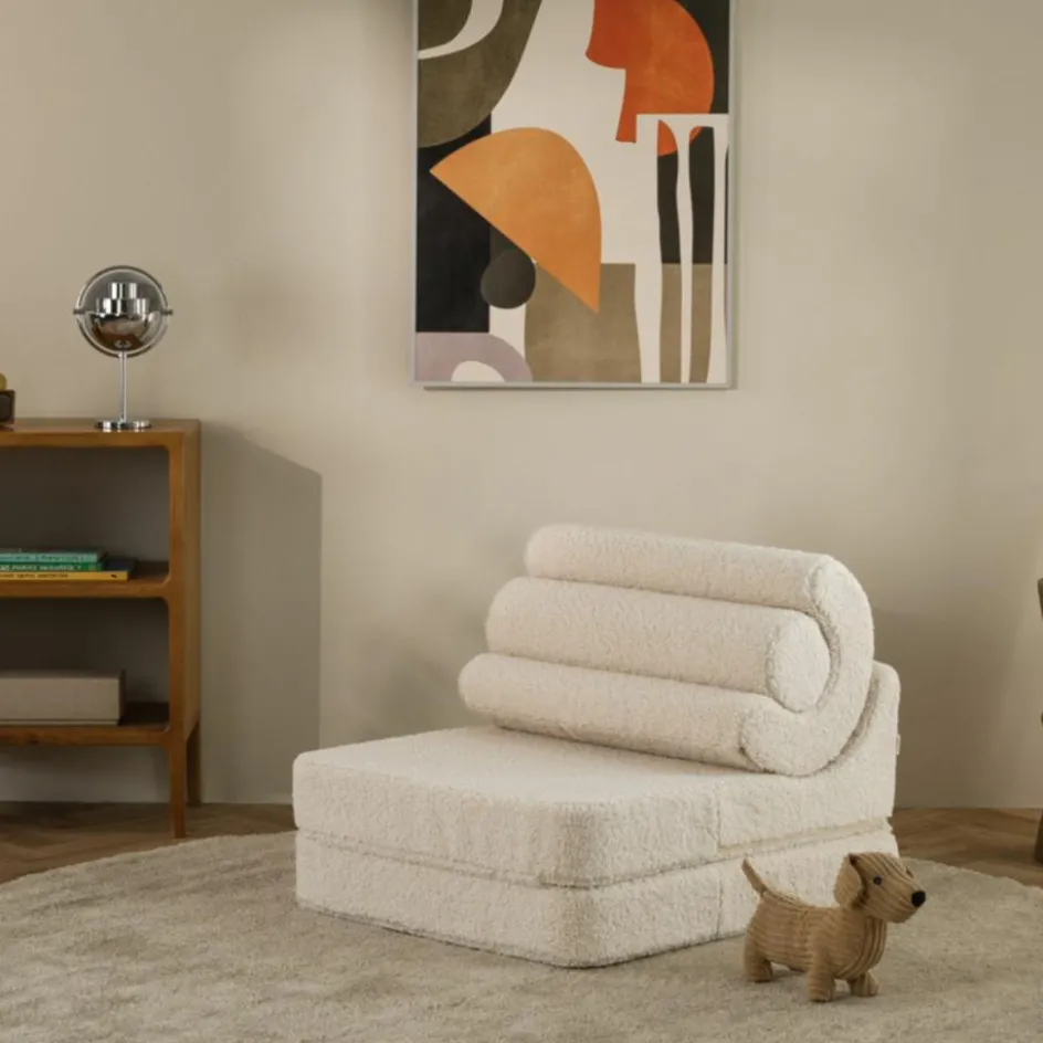 Chauffeuse Flipster Cream White molletonné|Wigiwama Outlet