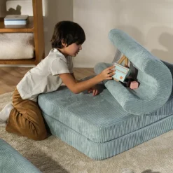 Sale Wigiwama Chauffeuse Flipster Peppermint Green velours côtelé