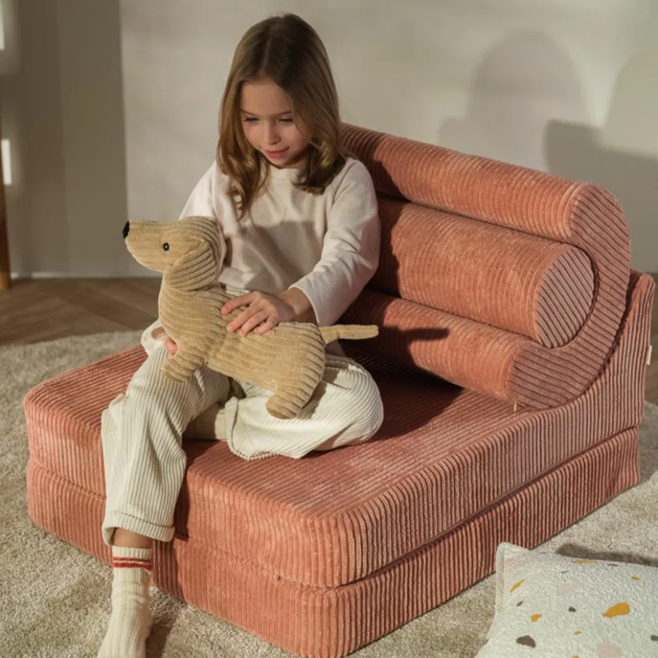 Chauffeuse Flipster Pink Mouse velours côtelé|Wigiwama Best