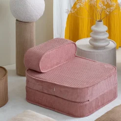 Chauffeuse Pink Mousse velours côtelé|Wigiwama Best