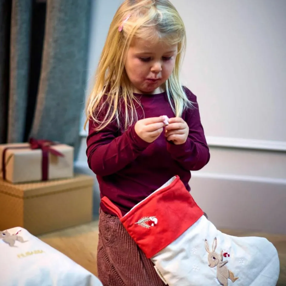 Chaussette de Noël brodée Wonderful Winter Lièvre|Filibabba New