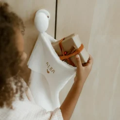 Chaussettes de Noël Gaze Ecru (personnalisable)|Atelier Wagram Discount