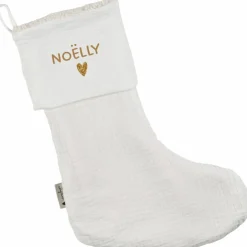 Chaussettes de Noël Gaze Ecru (personnalisable)|Atelier Wagram Discount