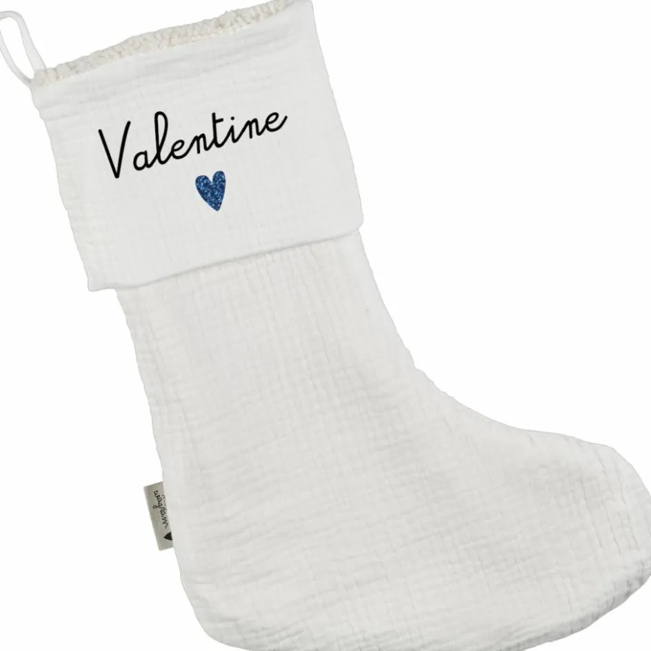 Chaussettes de Noël Gaze Ecru (personnalisable)|Atelier Wagram Discount