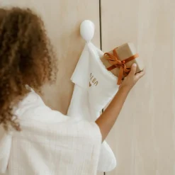 Chaussettes de Noël Gaze Ecru (personnalisable)|Atelier Wagram Discount