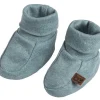 Chaussons bébé en coton bio Melange Stonegreen (0-3 mois)|Baby's Only Clearance